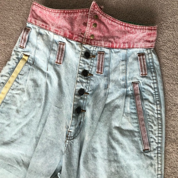 VINTAGE from the 80’s colourful Pastel No! Jeans - Picture 4 of 7